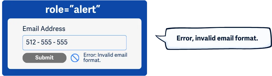 Formulir pengiriman email yang error