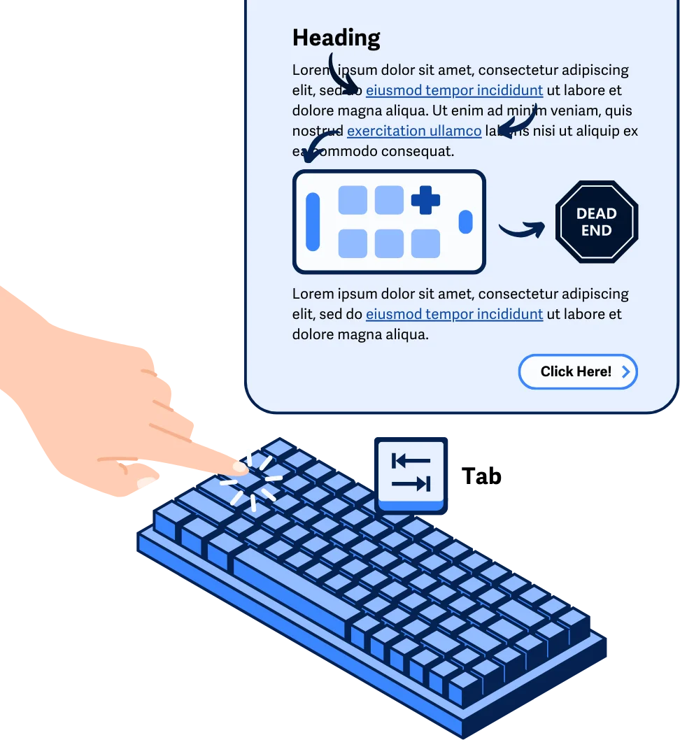 Ilustrasi pengguna menggunakan tab