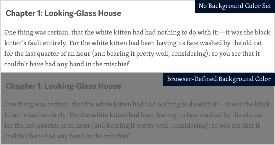 Penerapan CSS untuk warna latar belakang