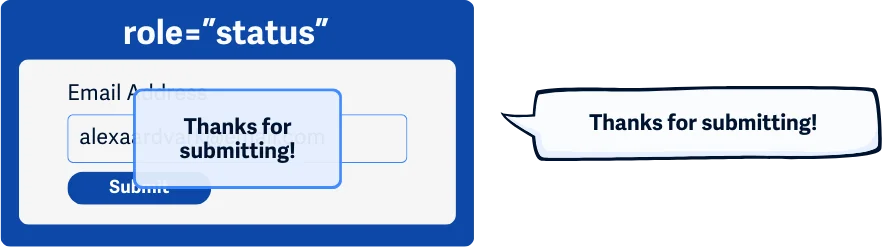 Formulir pengiriman email dengan pesan sukses