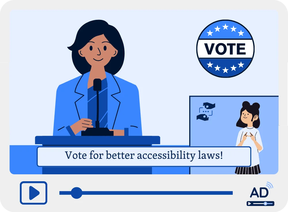 Video player yang dijelaskan pada caption