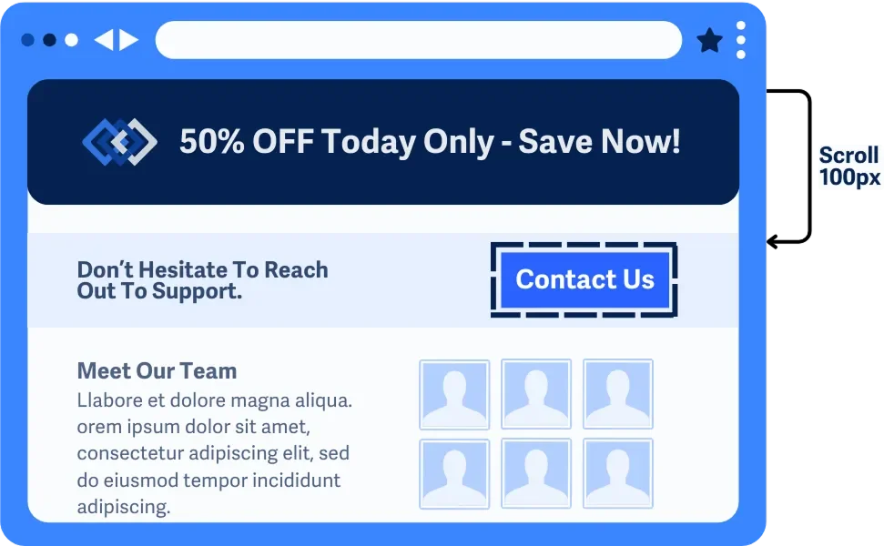 Tombol Contact Us tidak tertutup banner