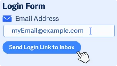 Formulir dengan input email dan tautan Login with Email