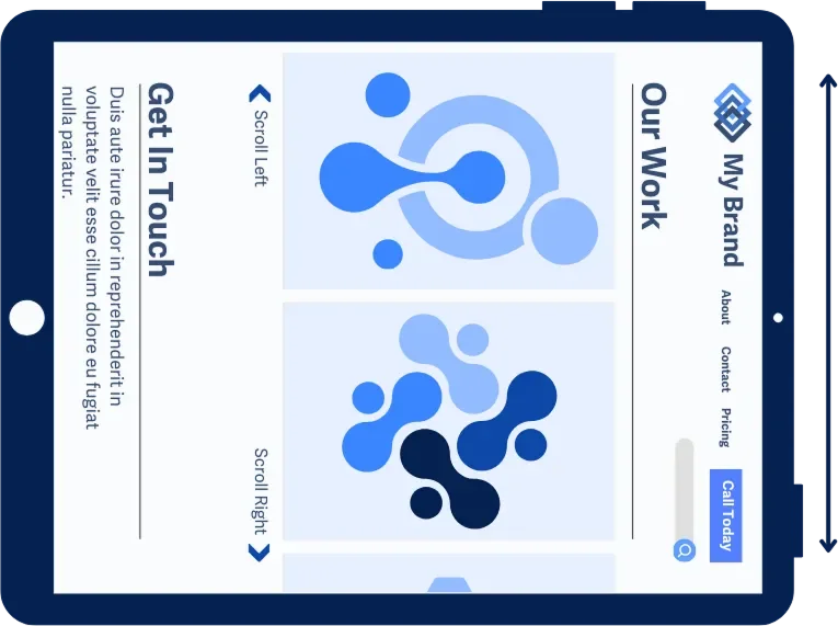 Halaman web yang orientasinya terkunci