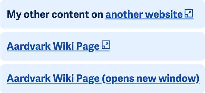 Berbagai contoh penerapan informasi tautan akan dibuka di window baru