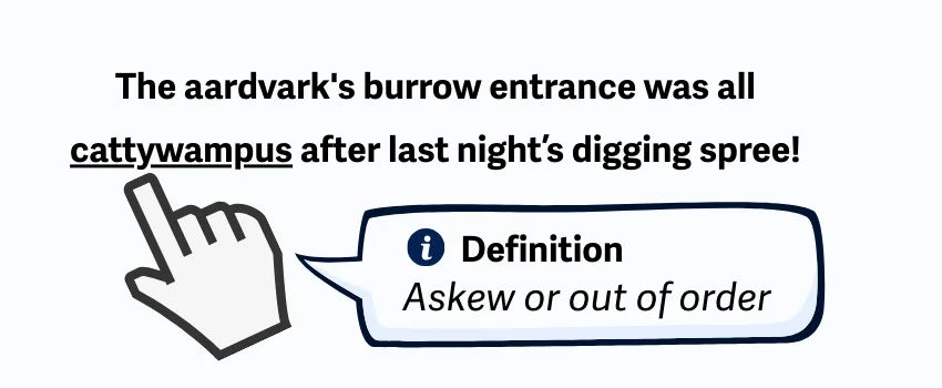 Tooltip yang memberikan definisi sebuah istilah tidak umum saat di-hover