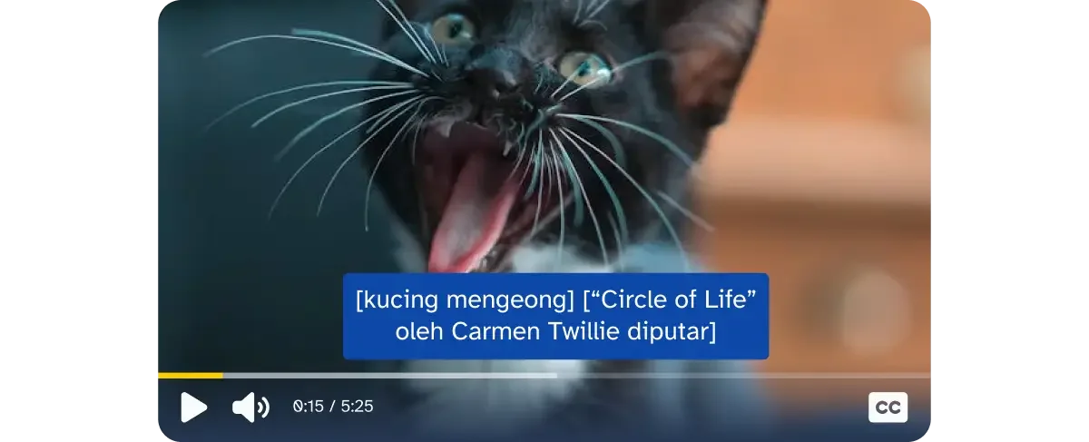 Media player dengan caption