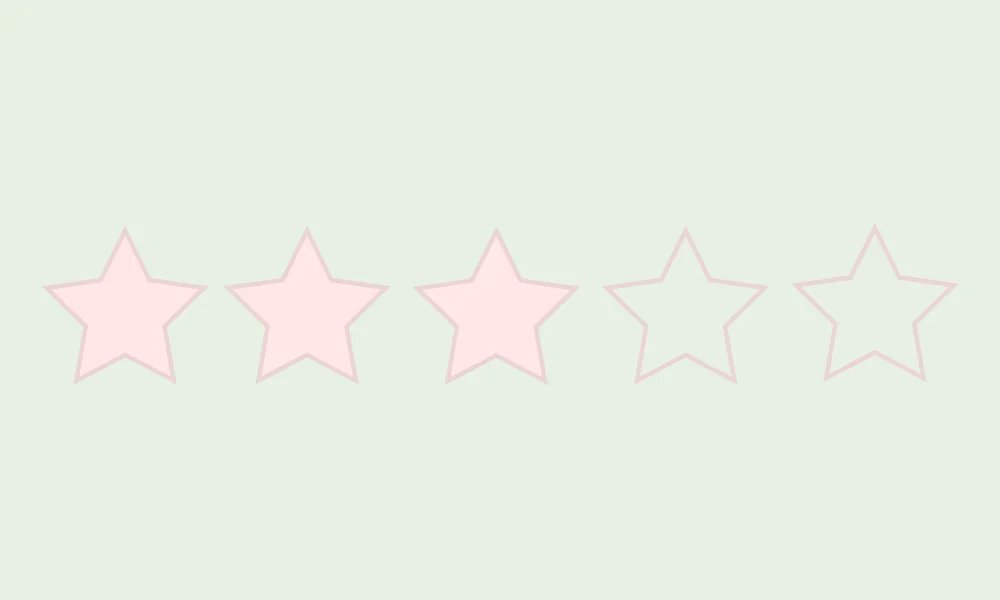 Rating 5 bintang dengan kontras buruk