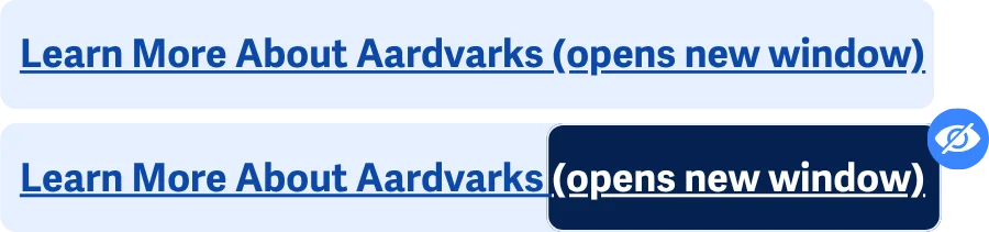 Satu versi ditampilkan secara visual, satu lagi hanya untuk pembaca layar.