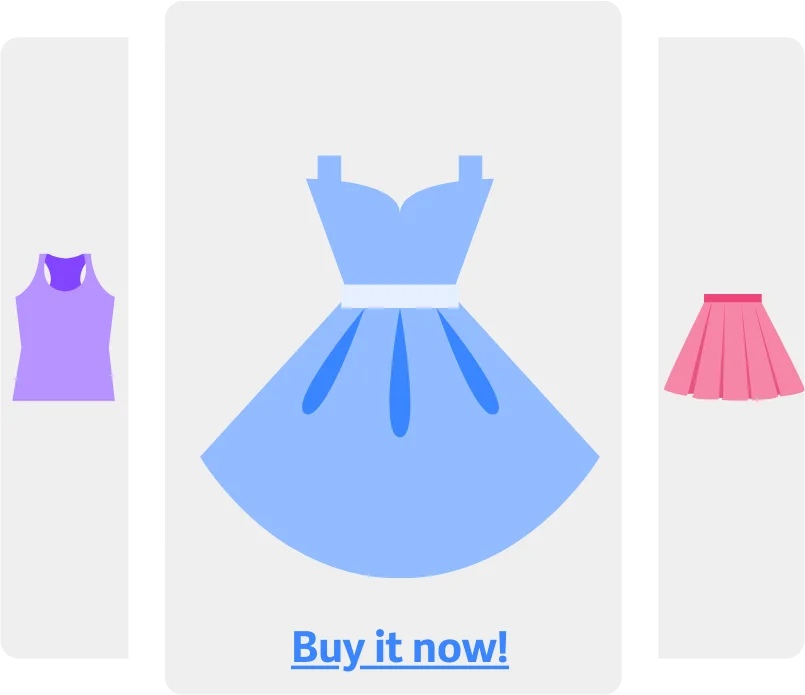 Contoh carousel e-commerce tanpa tombol kontrol