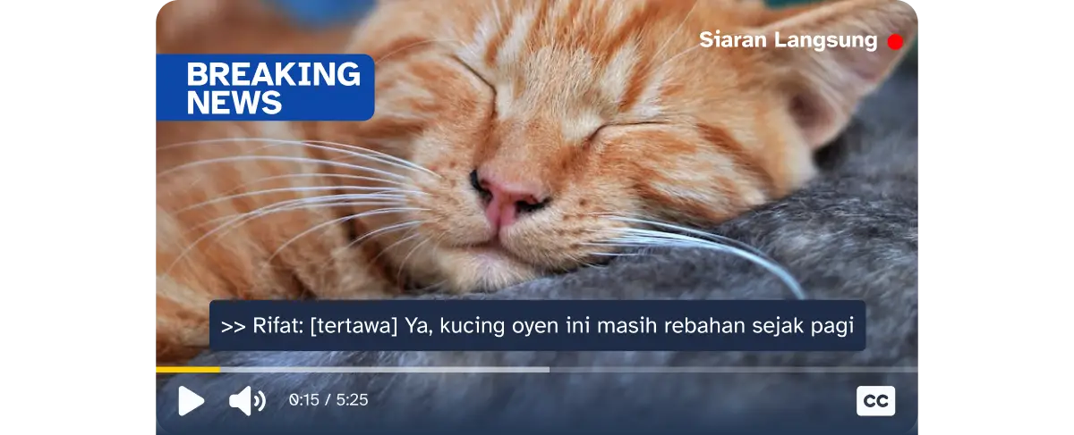 Video player yang dijelaskan pada caption