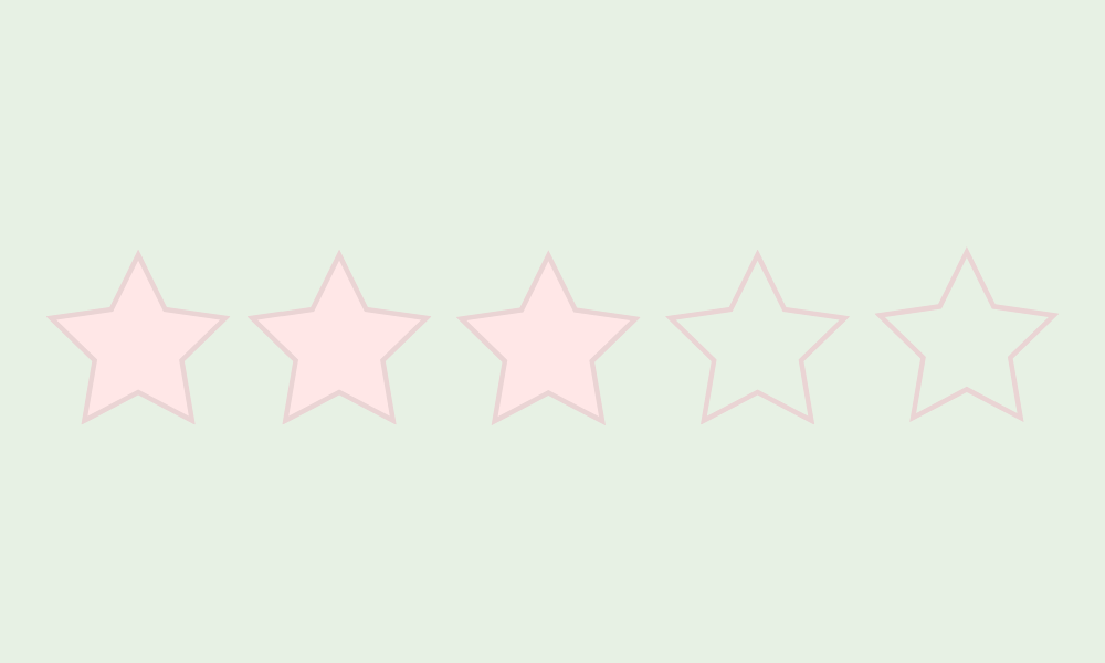Rating 5 bintang dengan kontras buruk