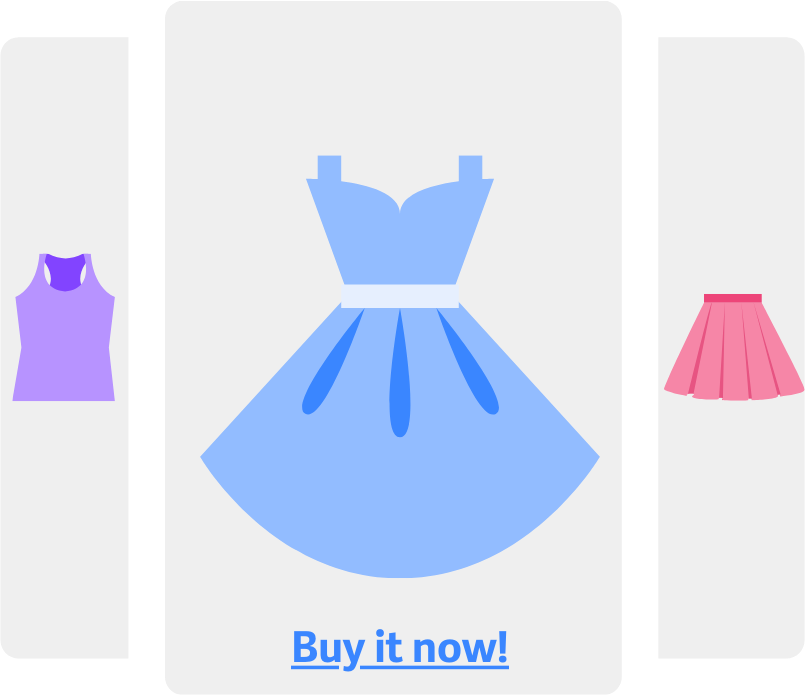 Contoh carousel e-commerce tanpa tombol kontrol